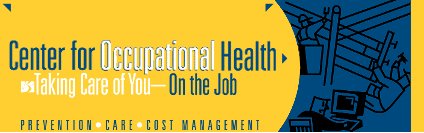 Hospital's Center for Occupational Health takes care of you on the job.